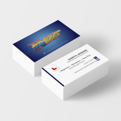 Creation of a “Back to the Future” inspired logo, branding & marketing collateral for an independent driving instructor.